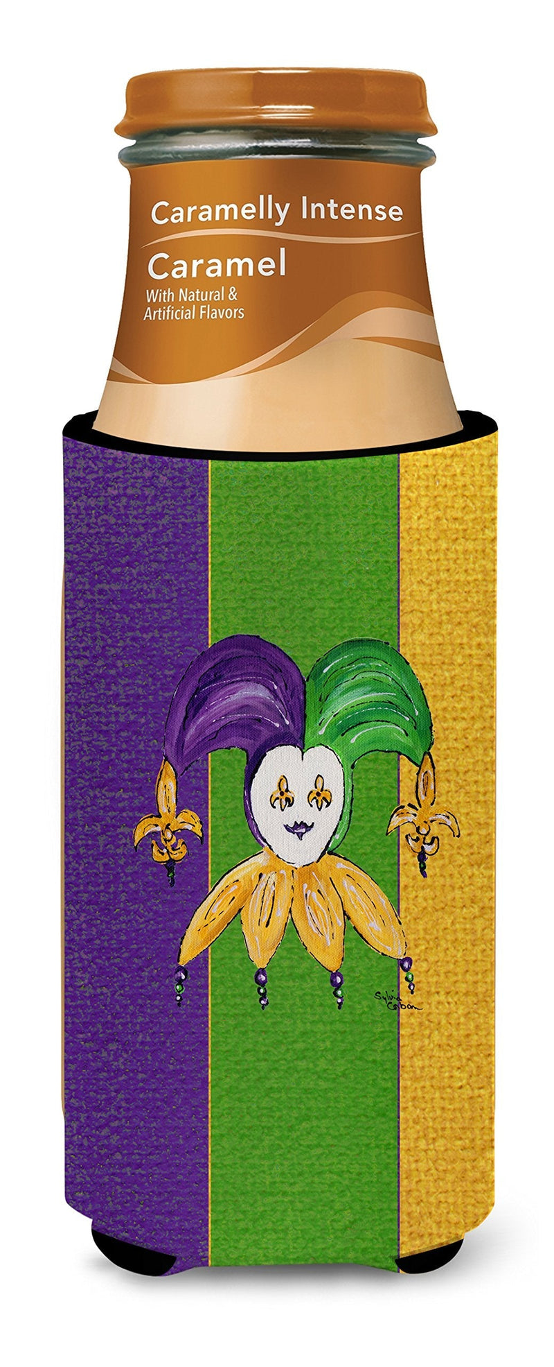 Caroline's Treasures 8368MUK Mardi Gras Ultra Beverage Insulators for Slim cans Jester Mardi Gras Design, Slim Can, Multicolor - BeesActive Australia