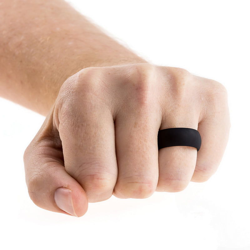 Honor Eternity Ring Men's Silicone Ring Wedding Band Midnight Blue 6 - BeesActive Australia