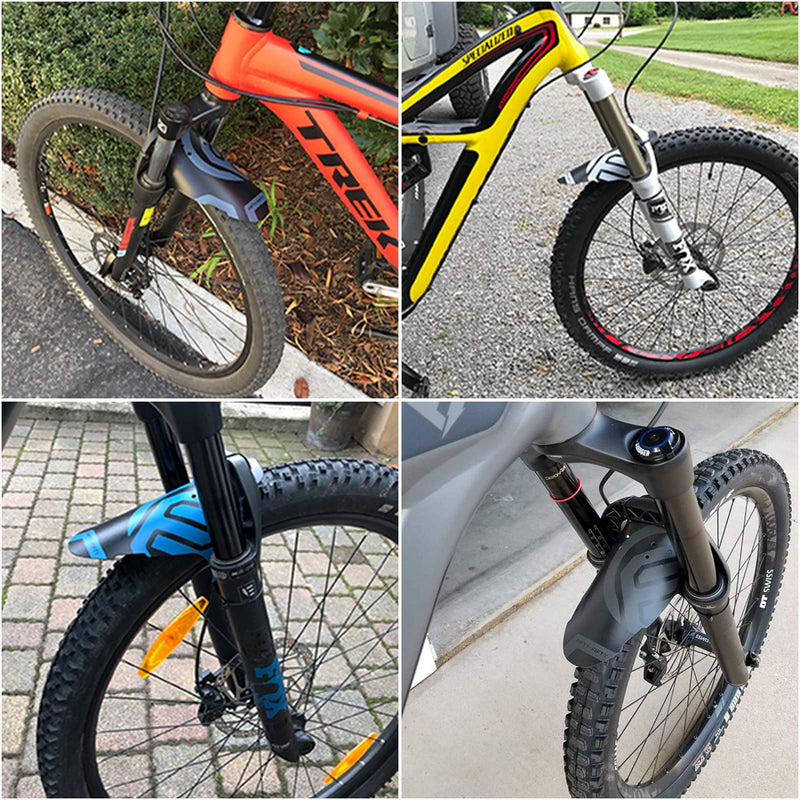 FIFTY/FIFTY Mountain Bike Fender, MTB Mudguard, Front and Rear Compatible Bicycle Mudguard, Fits 26", 27.5", 29", Plus Size and Fat Bike Wheel Sizes Blue 1 Pack - BeesActive Australia