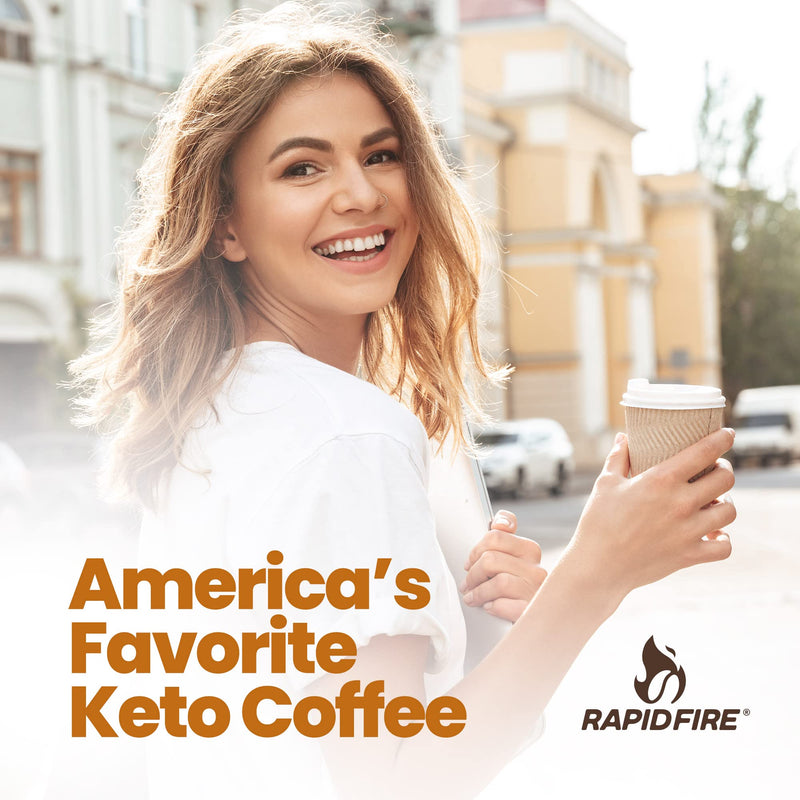 Rapidfire Caramel Macchiato Ketogenic High Performance Keto Coffee Pods, Supports Energy & Metabolism, Weight Loss Diet, Single Serve K Cup, Brown, 16 Count (Packaging May Vary) - BeesActive Australia