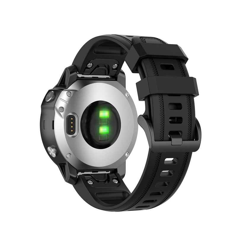 Compatible for Garmin Fenix 6S/6S Pro, 20mm Width Silicone Strap WatchBand Replacement for Garmin Fenix 6S/fenix 6S pro/fenix 6S Sapphire/Fenix 5S/Fenix 5S plus/D2 delta S Smartwatches Black - BeesActive Australia
