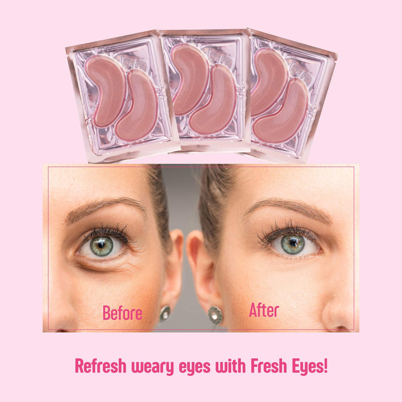 BABEWELL Fresh Eyes Collagen Rose Gold Eye Pads Mask-(16 Pairs) Reduce Dark Circles, Wrinkles, Puffy Eyes, Improve Elasticity and Moisturize - BeesActive Australia