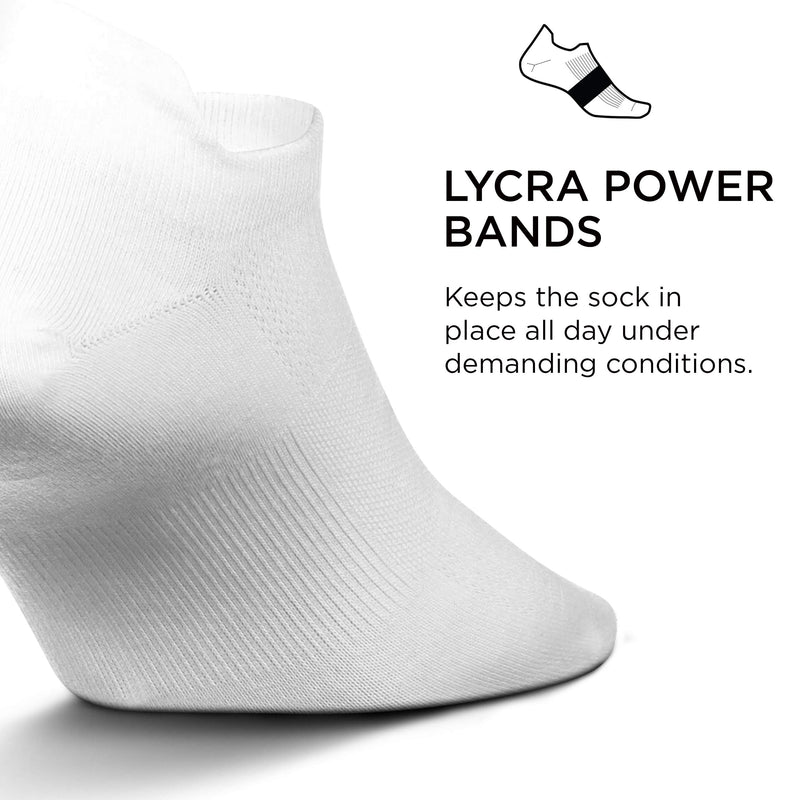 [AUSTRALIA] - Feetures High Performance Ultra Light No Show Tab Sock Solid Small White 