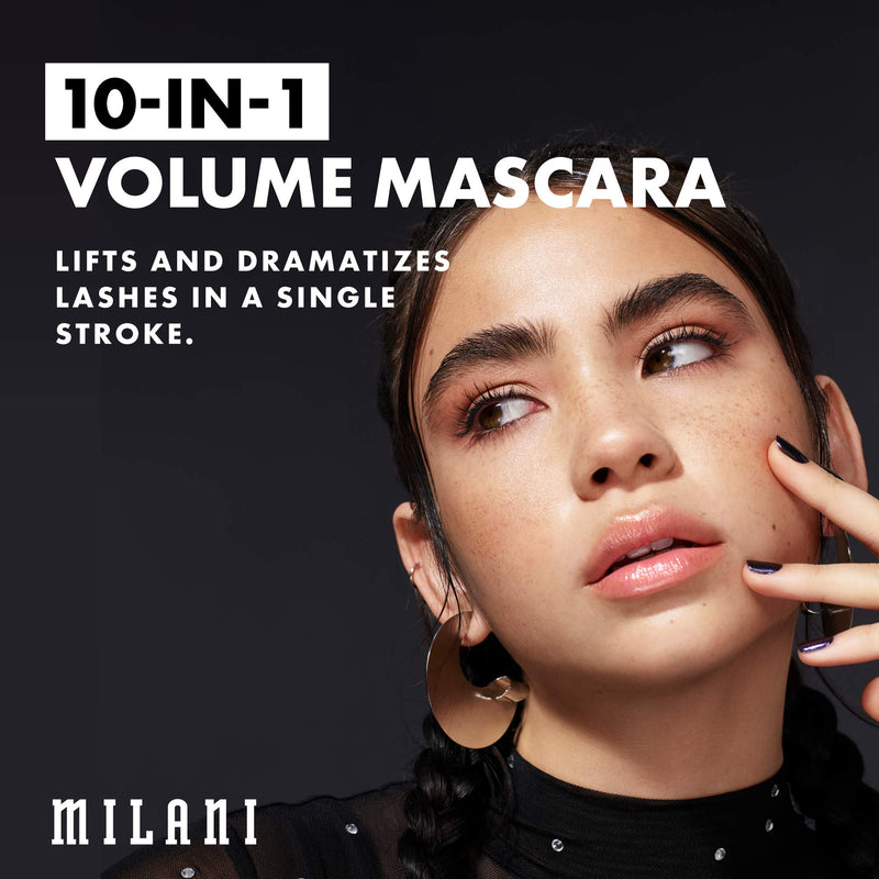 Milani Highly Rated - 10-in-1 Volume Mascara - Black | Lengthening and Voluminous Mascara | Best Mascara | Separates and Builds Lashes | Use With Milani Makeup (0.41 Fl. Oz.) - BeesActive Australia