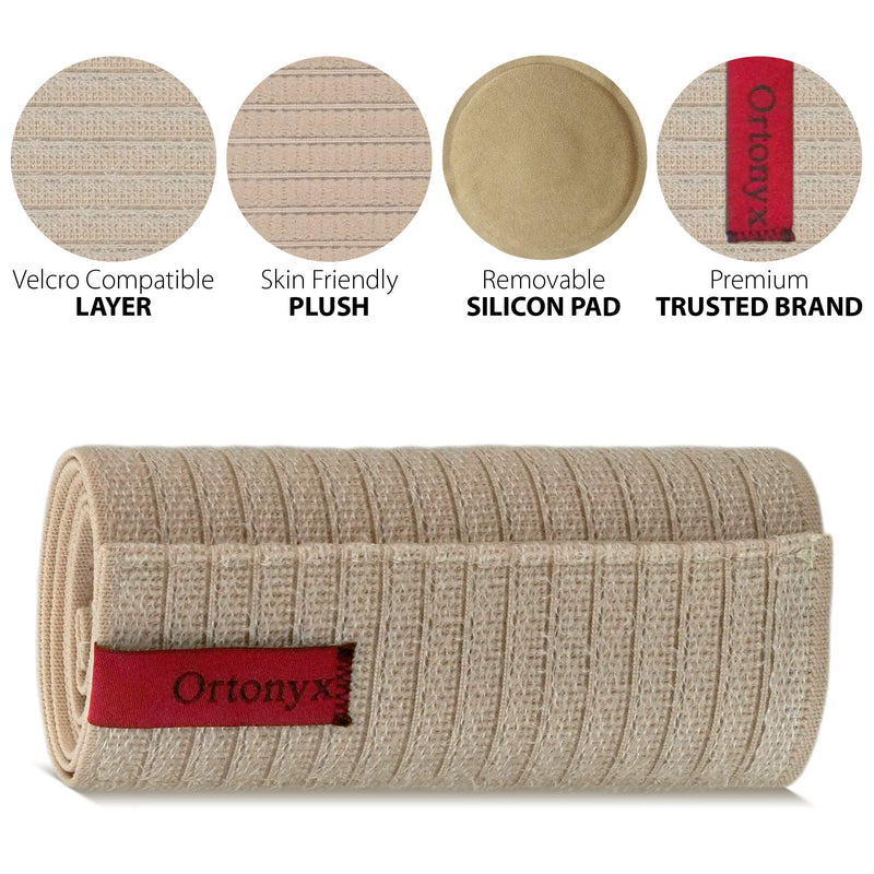 ORTONYX Premium Umbilical Hernia Belt for Men and Women / 6.25" Abdominal Binder With Hernia Support Pad - Navel Ventral Epigastric Incisional and Belly Button Hernias - Beige OX5241-L/XL L/XXL (35"-52") - BeesActive Australia