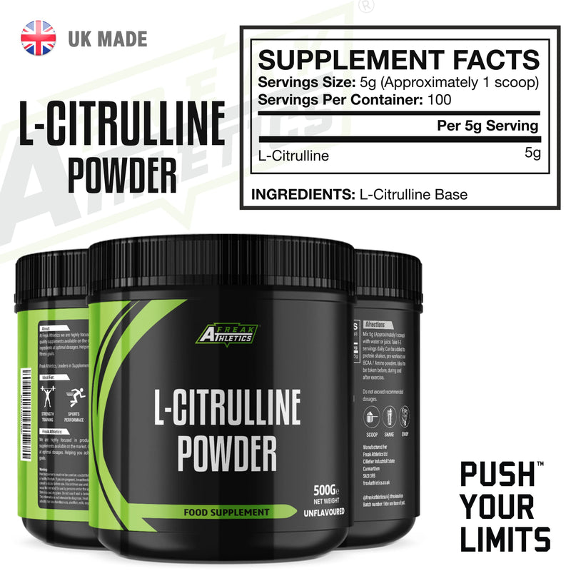 L-Citrulline Powder 500g Unflavoured by Freak Athletics - BeesActive Australia