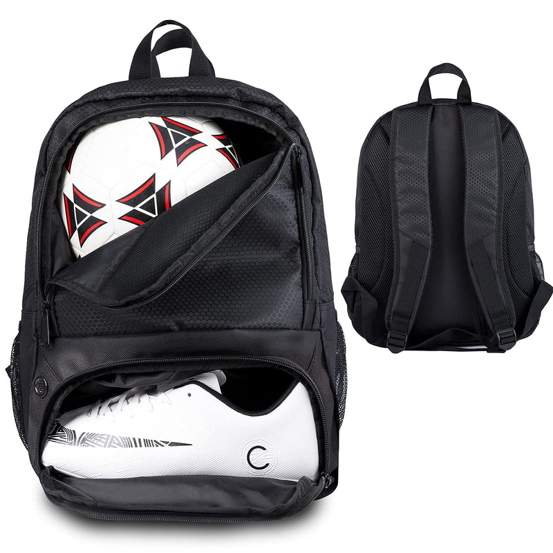 Himal Outdoors Soccer Bag-Backpack for Soccer,Backpack for Football & Volleyball & Handball,Sports Bag with Separate Cleat and Ball Holder black - BeesActive Australia