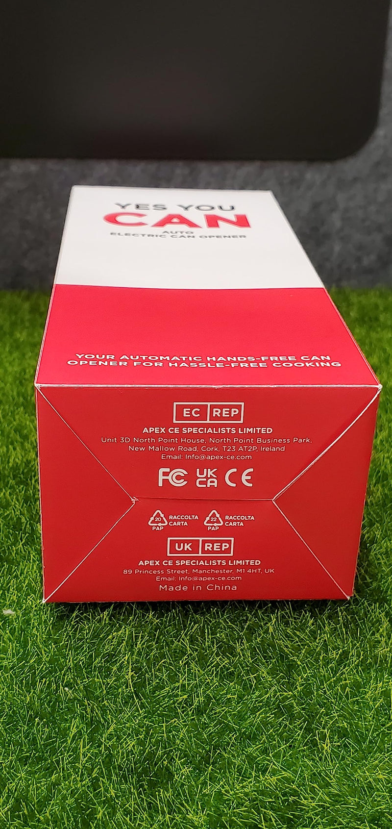 Kitchen Mama Auto Electric Can Opener: Open Your Cans with A Simple Push of Button - Automatic, Hands Free, Smooth Edge, Food-Safe, Battery Operated, YES YOU CAN (Red) Red - BeesActive Australia