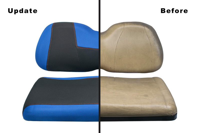 NOKINS Golf Cart P Type Seat Cover Kit,Fits Club Car Precedent Front Seat,Easy to Install,The Seat Cover Can Protect The New Appearance and Update The Old Cushion Blue&Black - BeesActive Australia