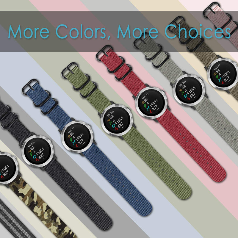 Fintie Band Compatible with Samsung Galaxy Watch 4 40mm/44mm and Classic 42mm/46mm / Gear Sport/ Gear S2 Classic , 20mm Quick Release Soft Nylon Replacement Strap Band Olive - BeesActive Australia