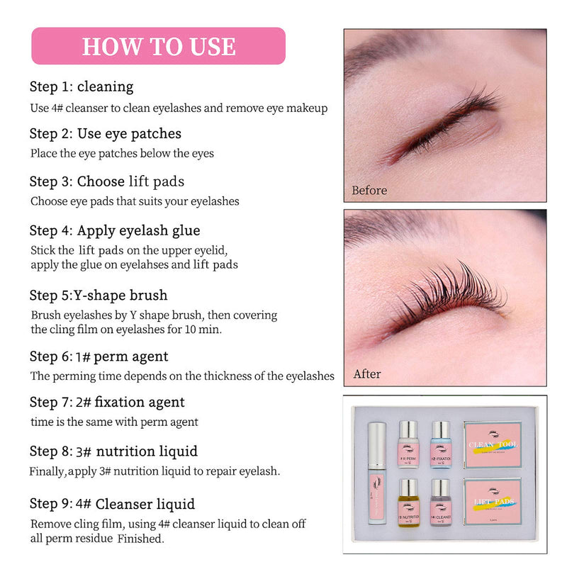 DBLPRETTY Lash Lift Kit, Professional Eyelash Perm Kit, Long-Lasting Curl, Semi-Permanent Curling,Perming Wave Set Suitable For Salon - BeesActive Australia