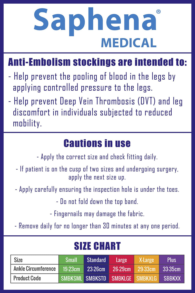 Saphena - Unisex Medical Graduated Compression After Surgery Below Knee Non Slip Anti Embolism Stockings with Grips (X-Large, Green (BKG)) - BeesActive Australia