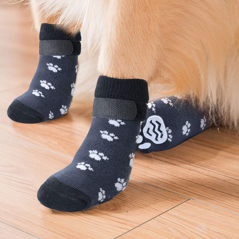 Rypet Anti Slip Dog Socks 3 Pairs - Dog Grip Socks with Straps Traction Control for Indoor on Hardwood Floor Wear, Pet Paw Protector for Small Medium Large Dogs - BeesActive Australia