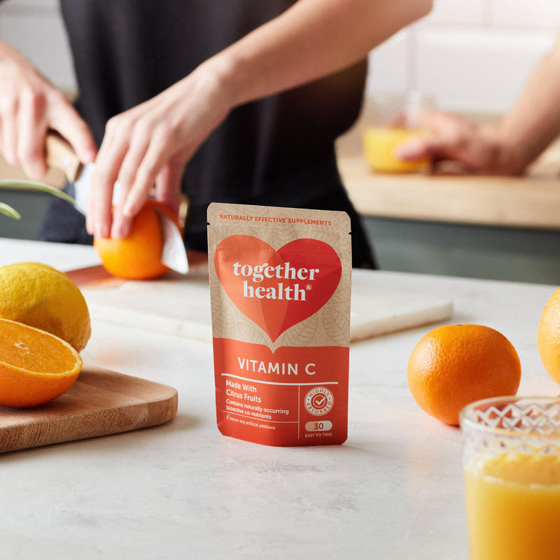 Vitamin C � Together Health � with Organic Citrus Fruits � Gentle & Easily Absorbed � Includes Naturally Occurring Bioflavonoids � Vegan Friendly � Made in The UK � 30 Vegecaps 30 Count (Pack of 1) - BeesActive Australia