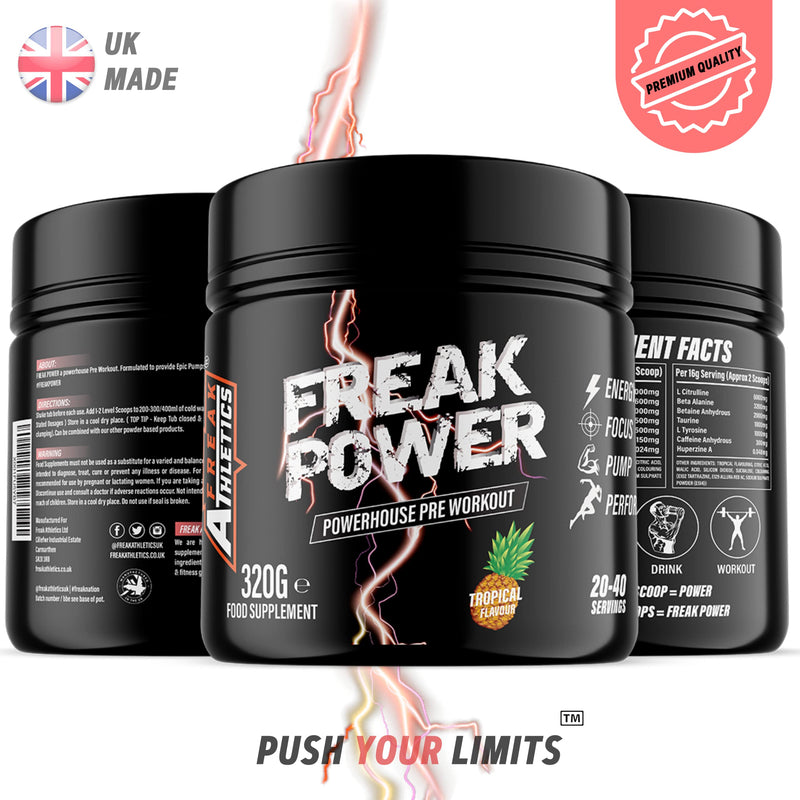 Freak Power Pre Workout 320g Pre Workout Powder (Tropical) Tropical - BeesActive Australia