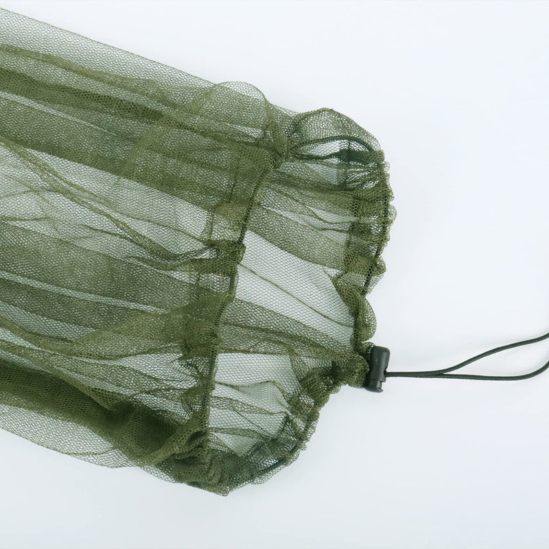2 Pack Mosquito Head Net Midge Net Head Cover for Outdoor Hiking Fishing Camping Green and Black Green, Black - BeesActive Australia