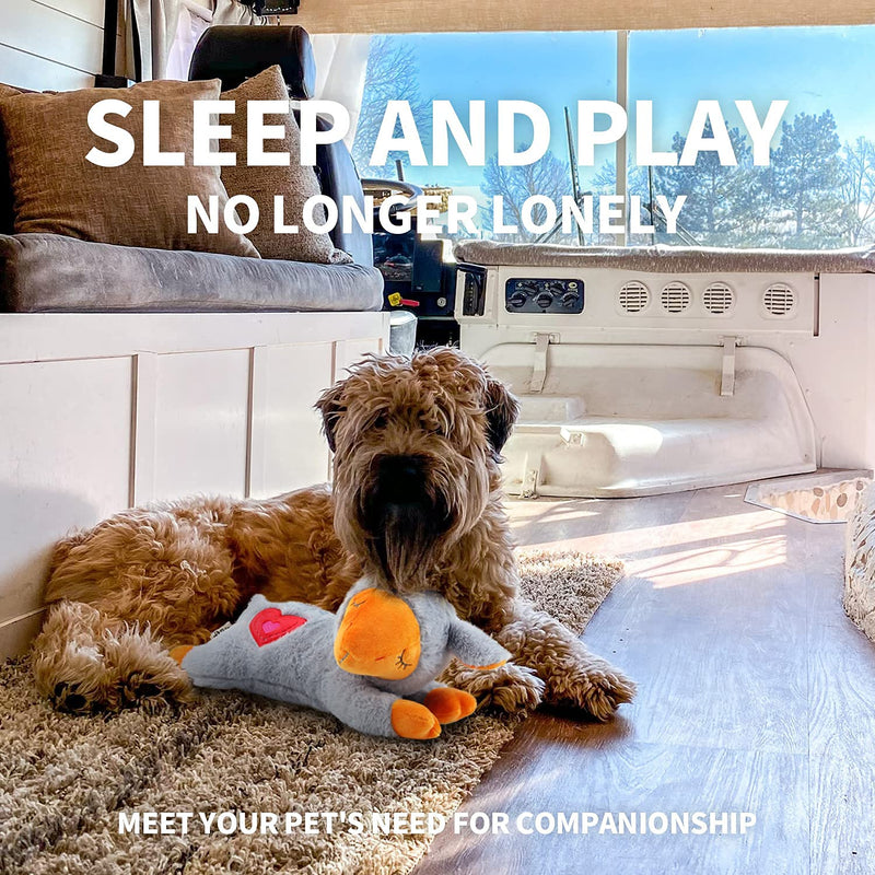All for Paws Dog Anxiety Relief Puppy Toys,Dog Training & Behavior Aids Plush Toy,Dog Pillow for Puppy Playpen Indoor,Dog Sleep Aid Warm Comfort Toys Gray Sheep(Heartbeat + Warm Bag) - BeesActive Australia