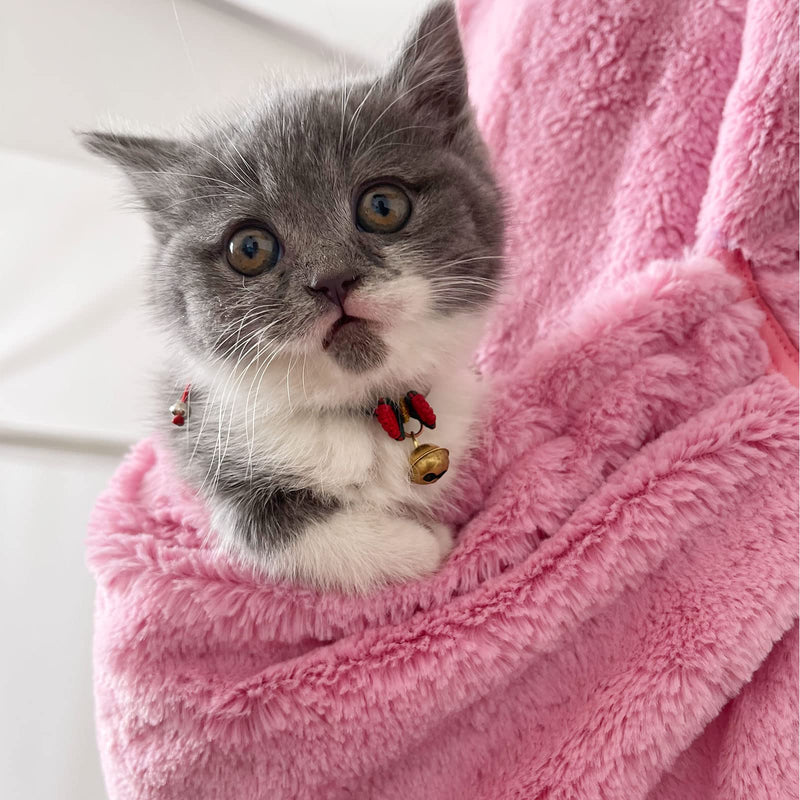 Pet Carrier Sleeping Bag Pet Carrier Bag Small Dog Cat Sling Accompany Carrier Bag Hands Free, Soft and Breathable Shoulder Back Pink - BeesActive Australia