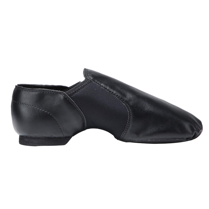 [AUSTRALIA] - Linodes Tent PU Leather Upper Jazz Shoe Slip-on for Women and Men 8 Women/7.5 Men Black 