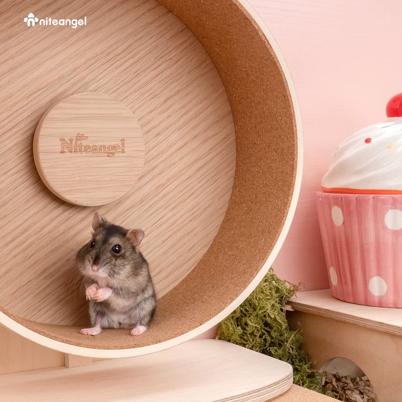 Niteangel Replacement Cork Running Track - Fits for Wooden Hamster Wheel Series | Acrylic Hamster Exercise Wheel w/Cork Track | Dark Cloud Hamster Wheel Series Wooden Series Small - BeesActive Australia