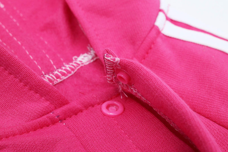 Pet Dog Outfits Small Medium Dogs Tracksuit Puppy Jumpsuit Fleece Dog Hoodies Boy Girl Dog Clothes X-Small Rose - BeesActive Australia