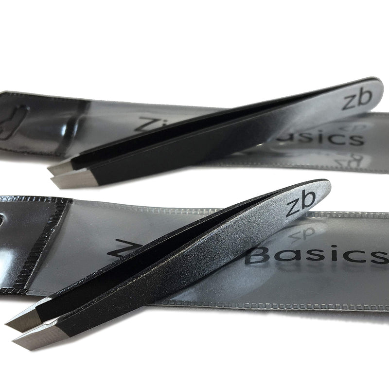 Zizzili Basics Tweezer Set - Limited Edition Ombre - Classic + Mini Slant - Best Tweezers for Eyebrow, Facial Hair Removal and your Precision Needs 2 Piece Assortment - BeesActive Australia