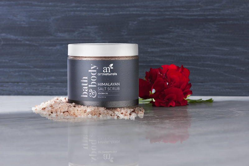 ArtNaturals Himalayan Body Scrub and Face Scrub - (20 Oz) - Deep Cellulite Cleansing Exfoliator with Sugar, Shea Butter, Exfoliating Himalayan - Natural Pink for Hand, Skin and Facial - Men and Women - BeesActive Australia