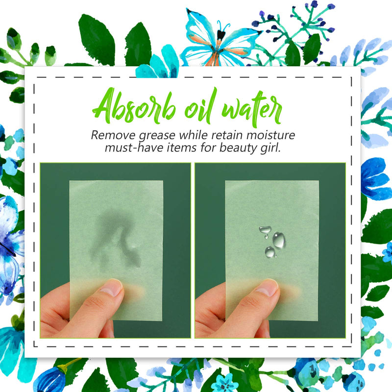 400 Sheets Oil Absorbing Tissues Oil Absorbing Paper Soft Oil Blotting Paper Sheets for Oily and Travel Supplies (Green) Green - BeesActive Australia