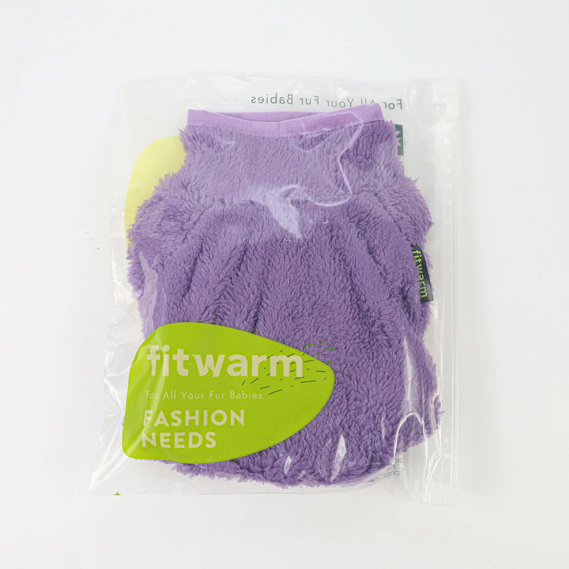 Fitwarm Dog Fuzzy Velvet Pajamas, Dog Winter Clothes for Small Dogs Boy Girl, Pet Jumpsuit, Cat Apparel Medium Purple - BeesActive Australia