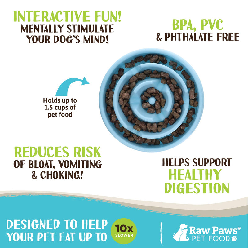 Raw Paws Slow Feeder Dog Bowl - Maze Dog Bowl to Slow Down Eating - Dog Bowl for Fast Eaters - Dog Puzzle Bowl for Slower Eating - Slow Drink Water Bowl for Dogs 1-count - BeesActive Australia