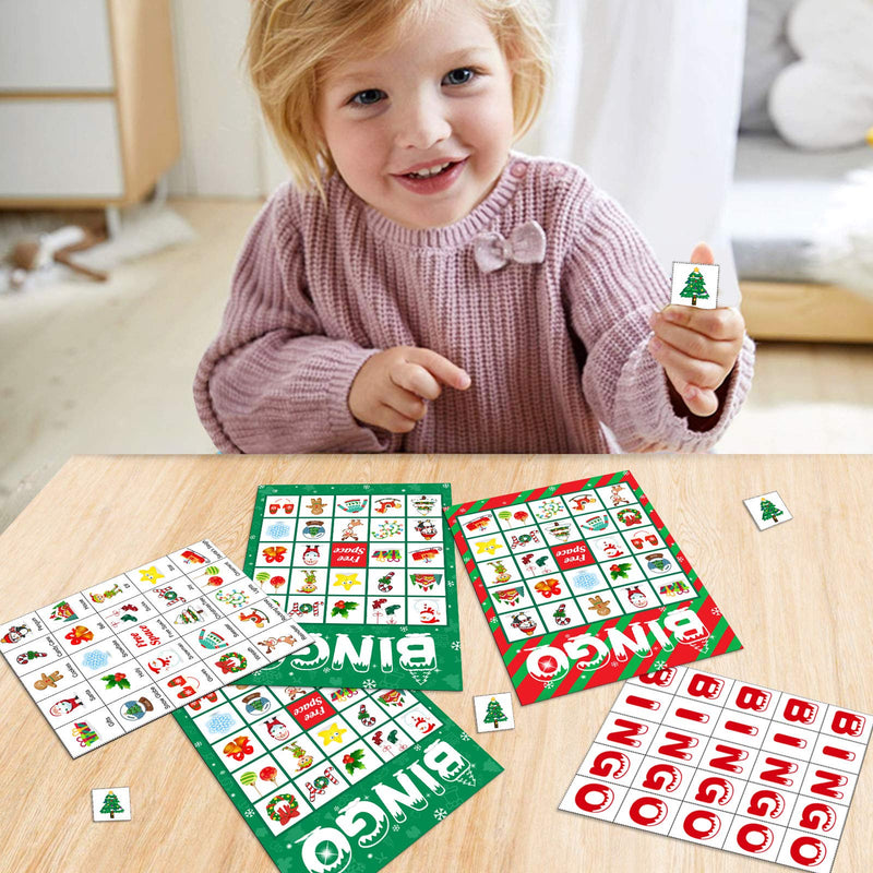 Christmas Bingo Game Party Supplies - Xmas Gifts for Kids 24 Players - BeesActive Australia