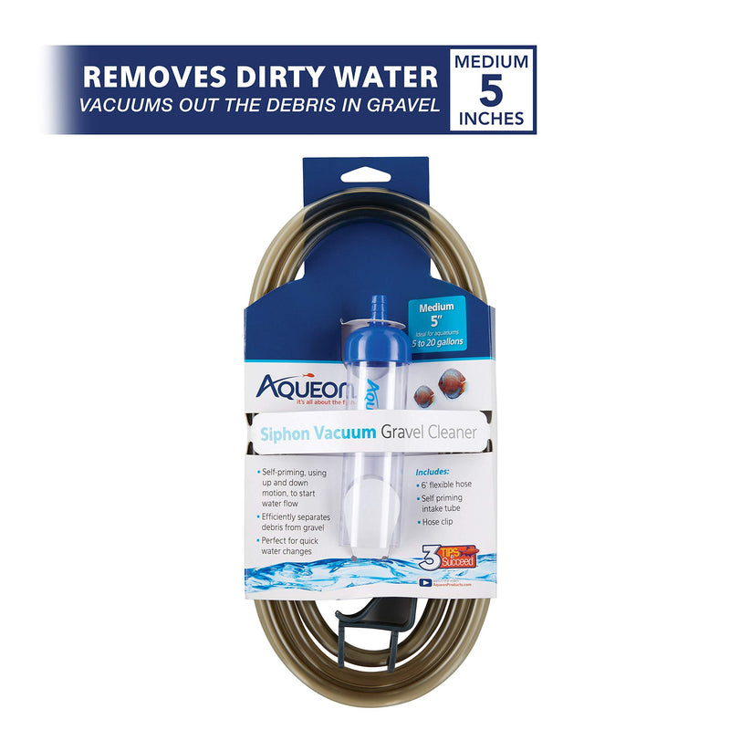 Aqueon Siphon Vacuum Aquarium Gravel Cleaner, Medium Medium - 5 Inches - BeesActive Australia