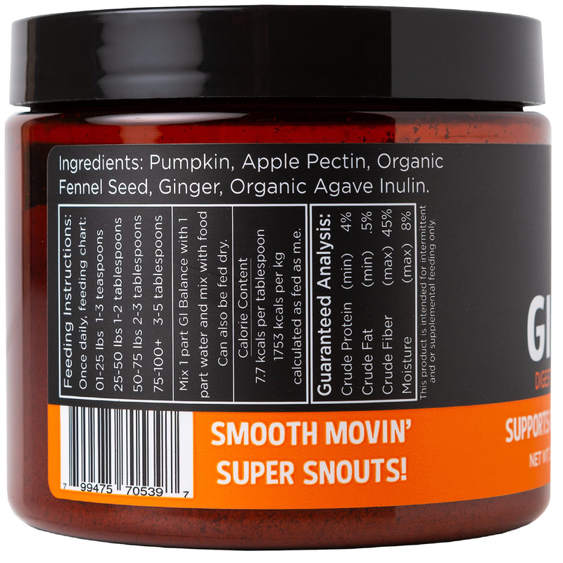 Super Snouts GI Balance Digestive Supplement for Dogs & Cats, 3.1 oz Pumpkin Powder & Prebiotic Gut Health - BeesActive Australia