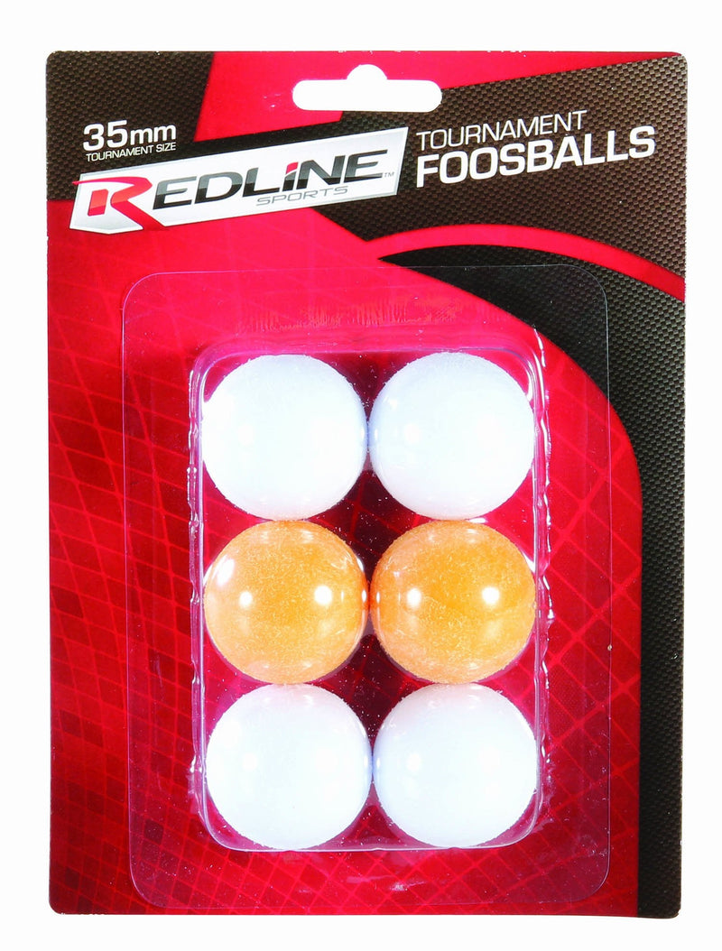 Redline Tournament-Size Accessory Foosballs for Any Foosball Table (6-Pack – 4 White and 2 Orange) - BeesActive Australia