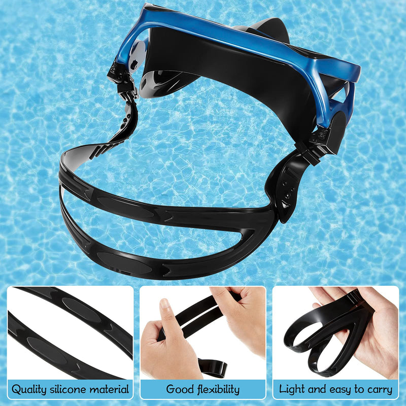 Silicone Dive Mask Strap Black Silicone Mask Strap Scuba Diving Swim Snorkeling Mask Strap Spare Part Accessory for Scuba Divers and Water Sports - BeesActive Australia