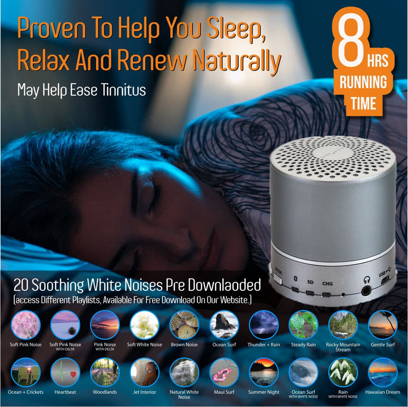 Sound Oasis Bluetooth Sleep Sound Therapy System BST-100 Revolutionary sound machine and Bluetooth speaker in one ** New Model ** - BeesActive Australia