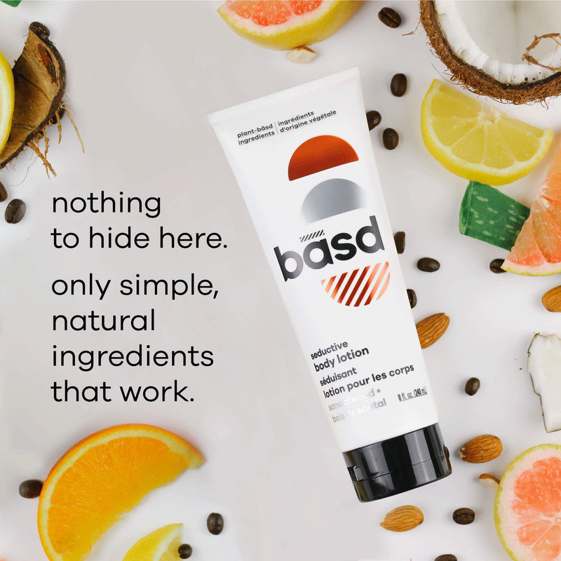 Basd Organic Body Lotion, Seductive Sandalwood | Natural & Moisturizing Ingredients, Vegan, Hypoallergenic, 8 Ounce Tube 227 ML - BeesActive Australia