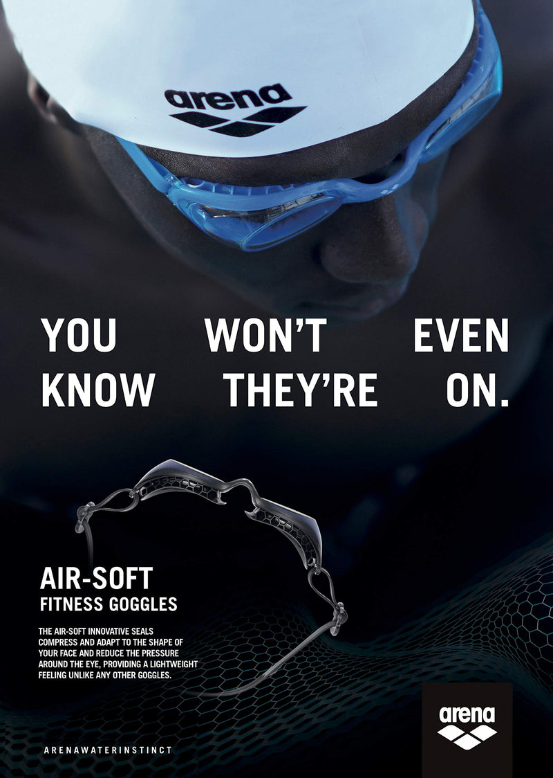 [AUSTRALIA] - Arena Air-Soft Anti-Fog Swim Goggles for Men and Women Clear / Clear 