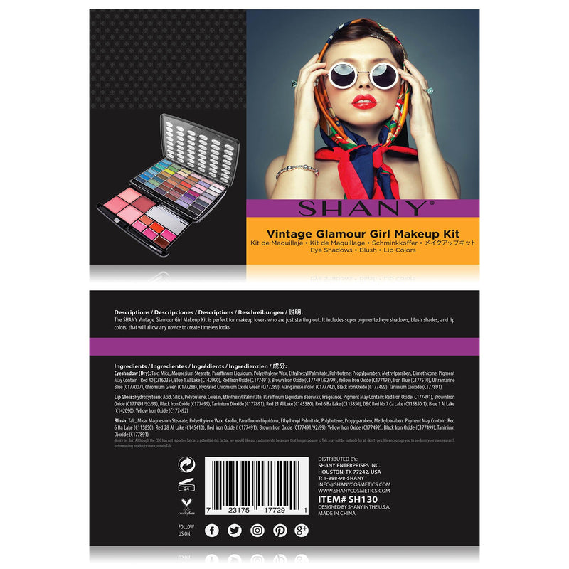 SHANY Glamour Girl Makeup Kit Eye shadow/Blush/Powder - Vintage - BeesActive Australia