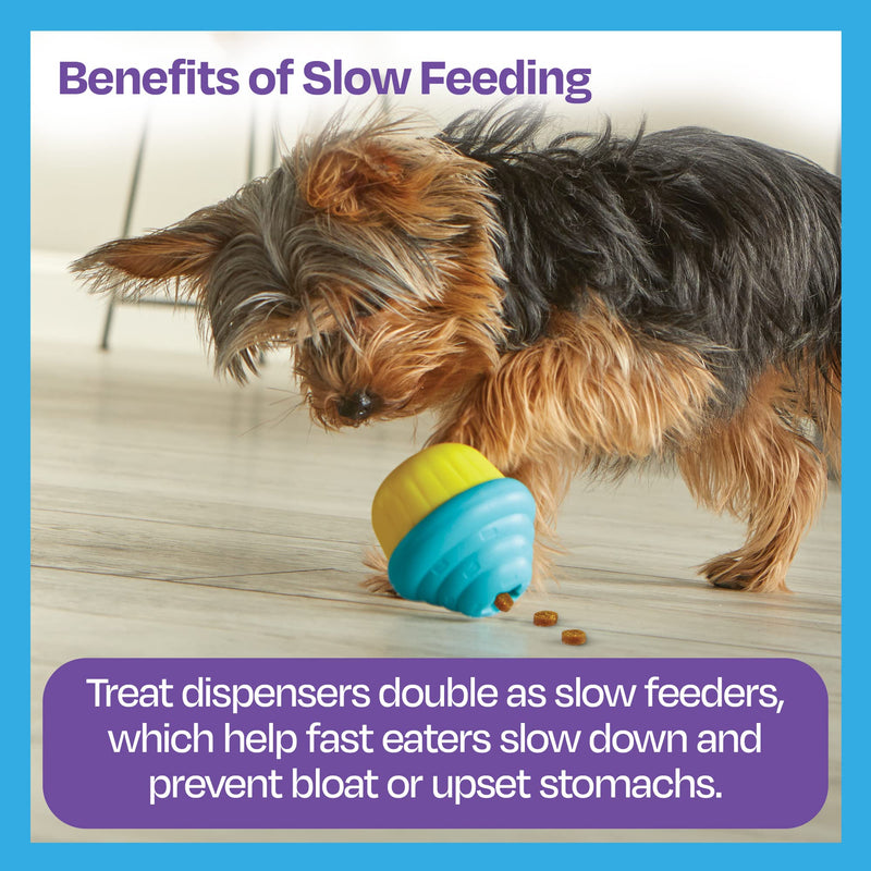 Brightkins Small Cupcake Treat Dispenser - 1 Cupcake Mental Stimulation Toys for Dogs, Treat Dispenser for Dogs, Multicolor - BeesActive Australia
