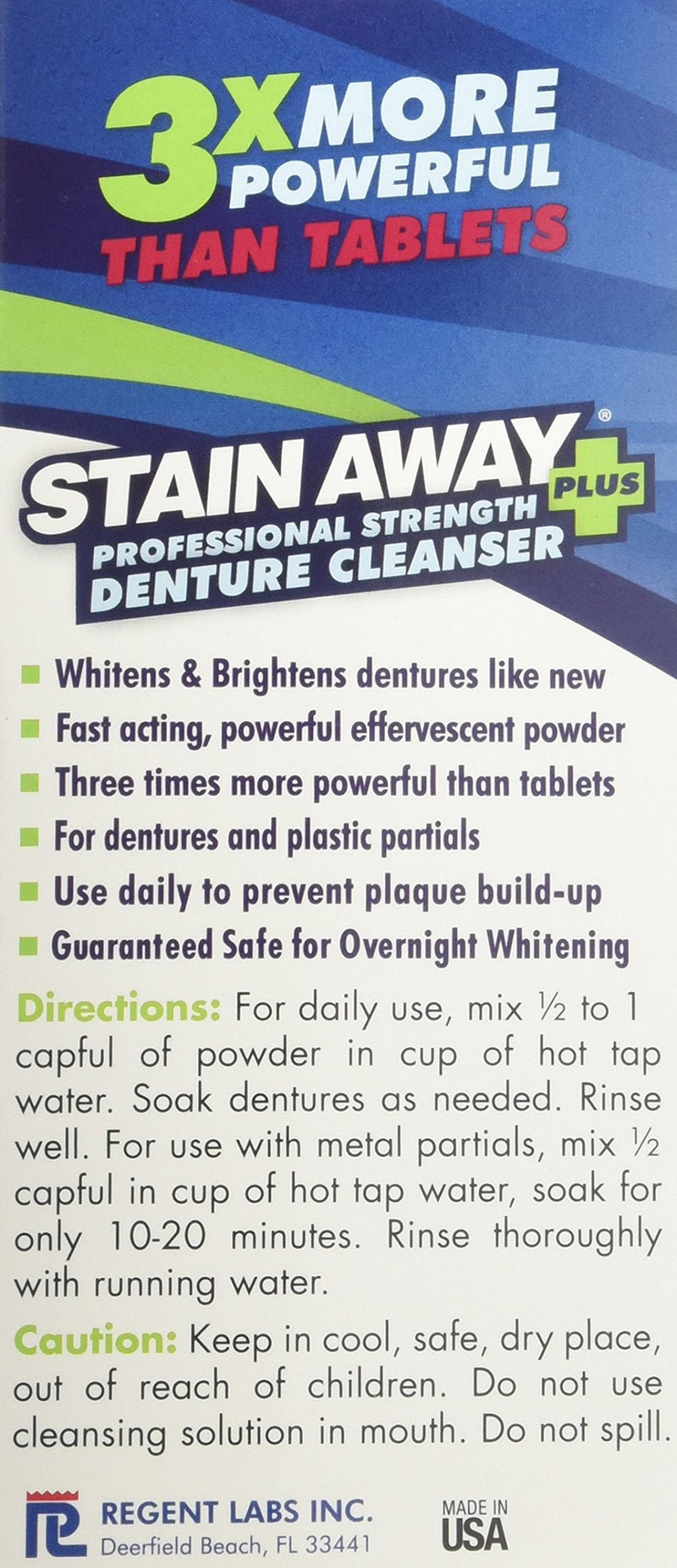 Stain-Away I00028111 Plus Denture Cleanser, 8.1 oz - BeesActive Australia