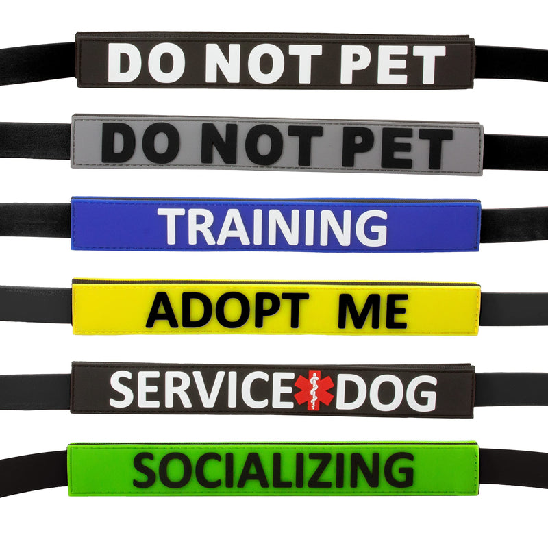 Tacticollar - Do Not Pet, Adopt Me, Training, and Service Dog Leash Sleeves, Double Sided, Highly Visible, Communicate Your Dogs Needs to Prevent Accidents - BeesActive Australia
