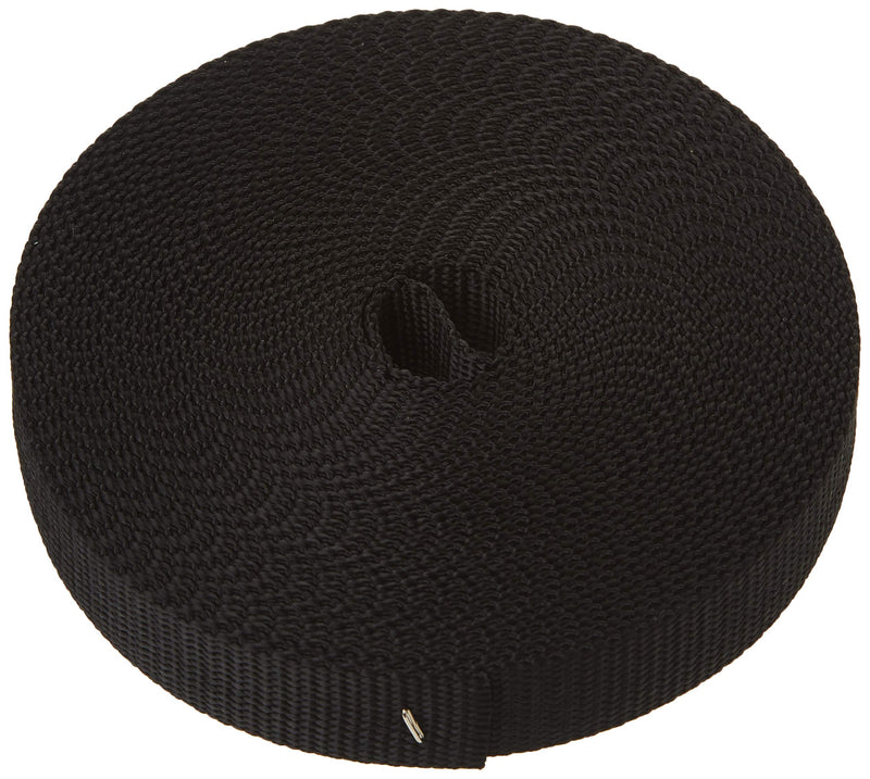 Strapworks Heavyweight Polypropylene Webbing - Heavy Duty Poly Strapping for Outdoor DIY Gear Repair 1" x 25 yard Black - BeesActive Australia