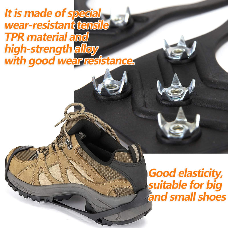 Crampons for Boots, crampons for Hiking and Anti-Skid, Walking Traction Cleats for Walking on Snow and ice, Upgraded Stainless Steel Cleats, The Best Choice for Winter Hiking Gear Large - BeesActive Australia