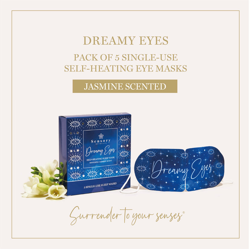 5 Dreamy Eyes Self-Heating Eye Masks, Box of 5, Heated Eye Mask, Migraine Relief and Soothing Sleep Mask - BeesActive Australia