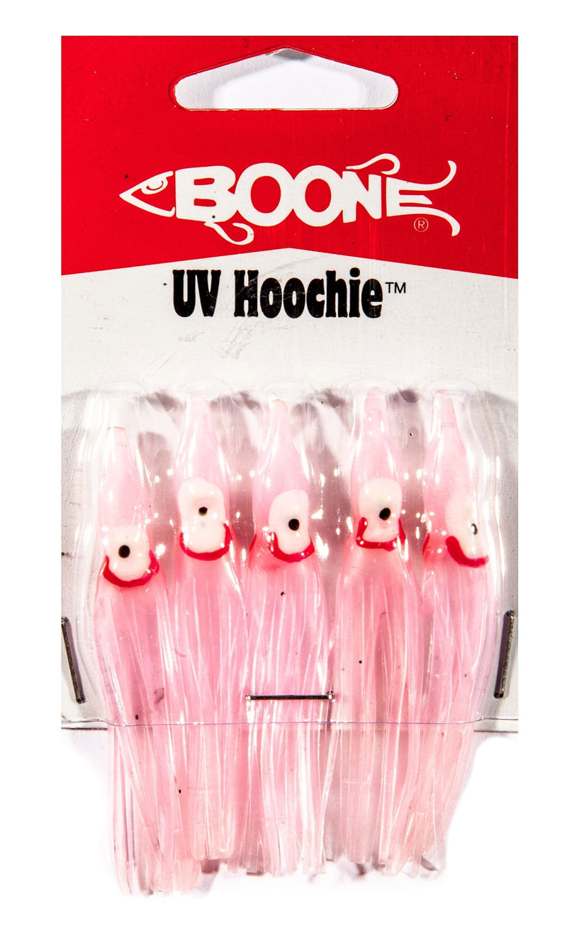 Boone UV Hoochie Skirt Lures (Pack of 5), Bubble Gum - BeesActive Australia