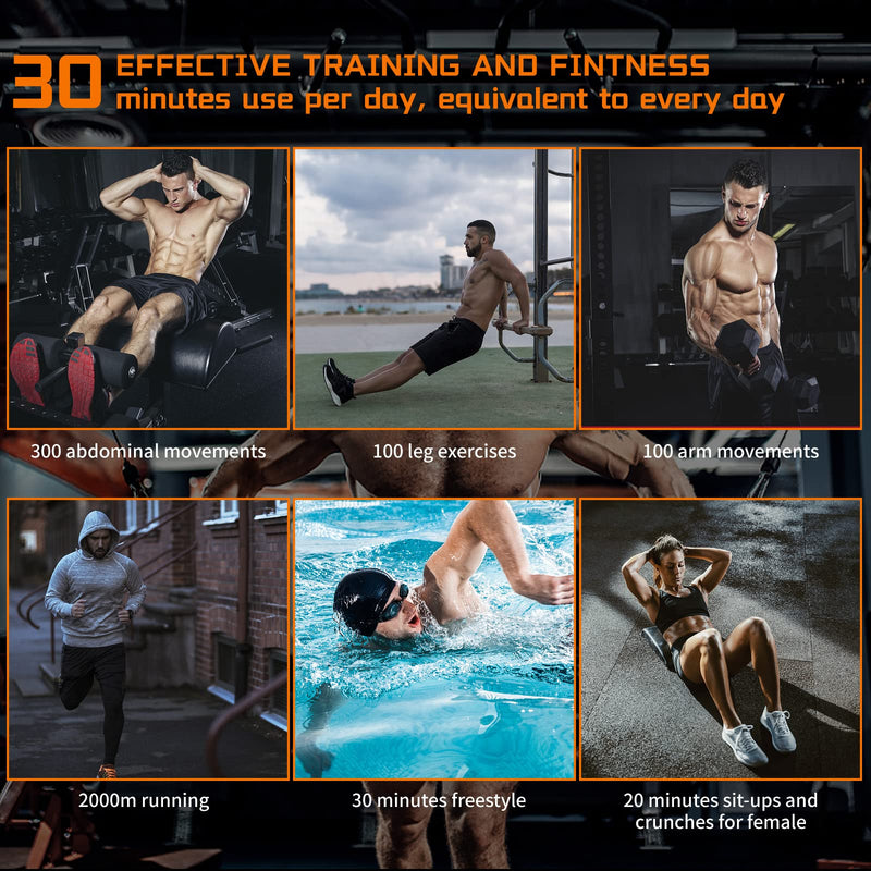 DOMAS Ab Belt Abdominal Muscle Toner- Abs Stimulator with 8 Modes Dual Channel Electronic Abs Stimulating Belt EMS Muscle Toning Belt for Men Women Training Device for Muscles Stomach Workout Massager 2022 Upgrade New Version - BeesActive Australia