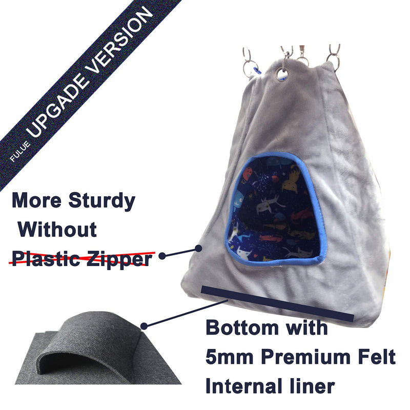 FULUE Small Animal Ferret Rat Guinea Pig Degu Gerbil Mice Hamster Chincilla Hammock Sleeper Cage Accessories blue Tent - BeesActive Australia