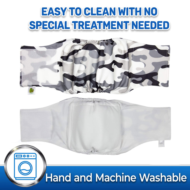 Pet Magasin Male Dog Belly Manner Band Wraps Nappies (3 Pack)… Camo Medium (15"-21" Waist) - BeesActive Australia