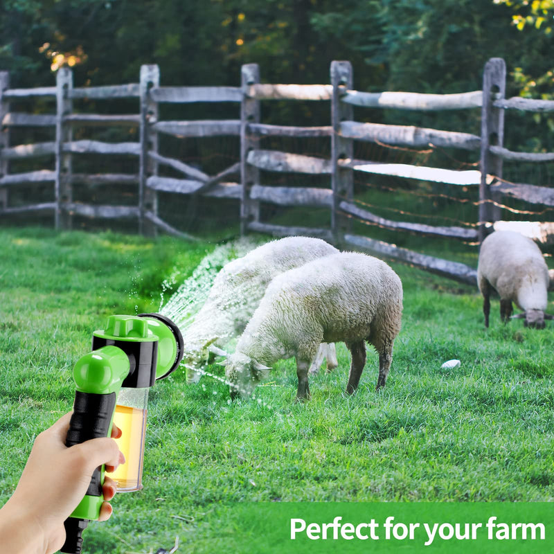 6 Pieces Pet Bathing Tool Set Includes Hose Nozzle Soap Dispenser with Connectors and Dog Rubber Comb Brush, Dog Bathing Sprayer Bottle Wash Foam Sprayer for Pet(Green,8.27 x 4.72 x 5.51 Inch) 8.27 x 4.72 x 5.51 Inch Green - BeesActive Australia